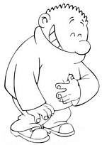 coloriage hugo est mort de rire